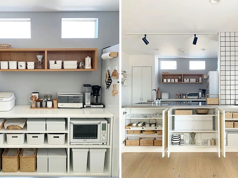 擺放整齊的廚房櫥柜