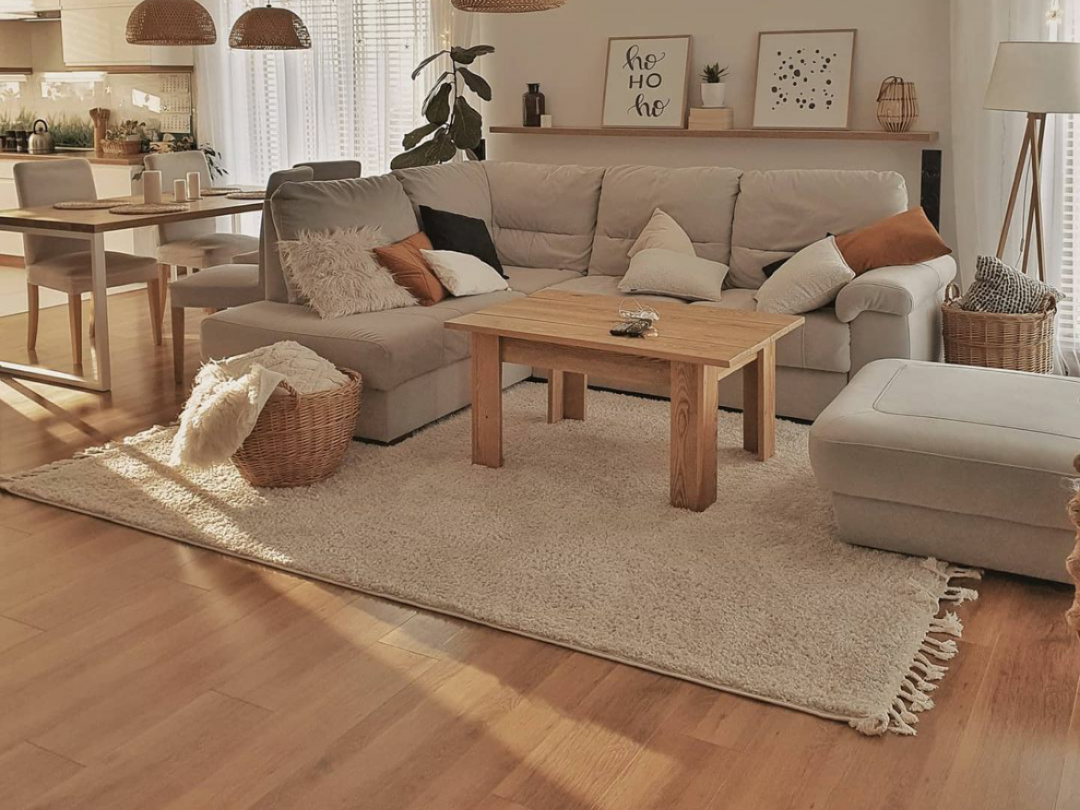 古象地板打造的奶油色系原木風(fēng)小家