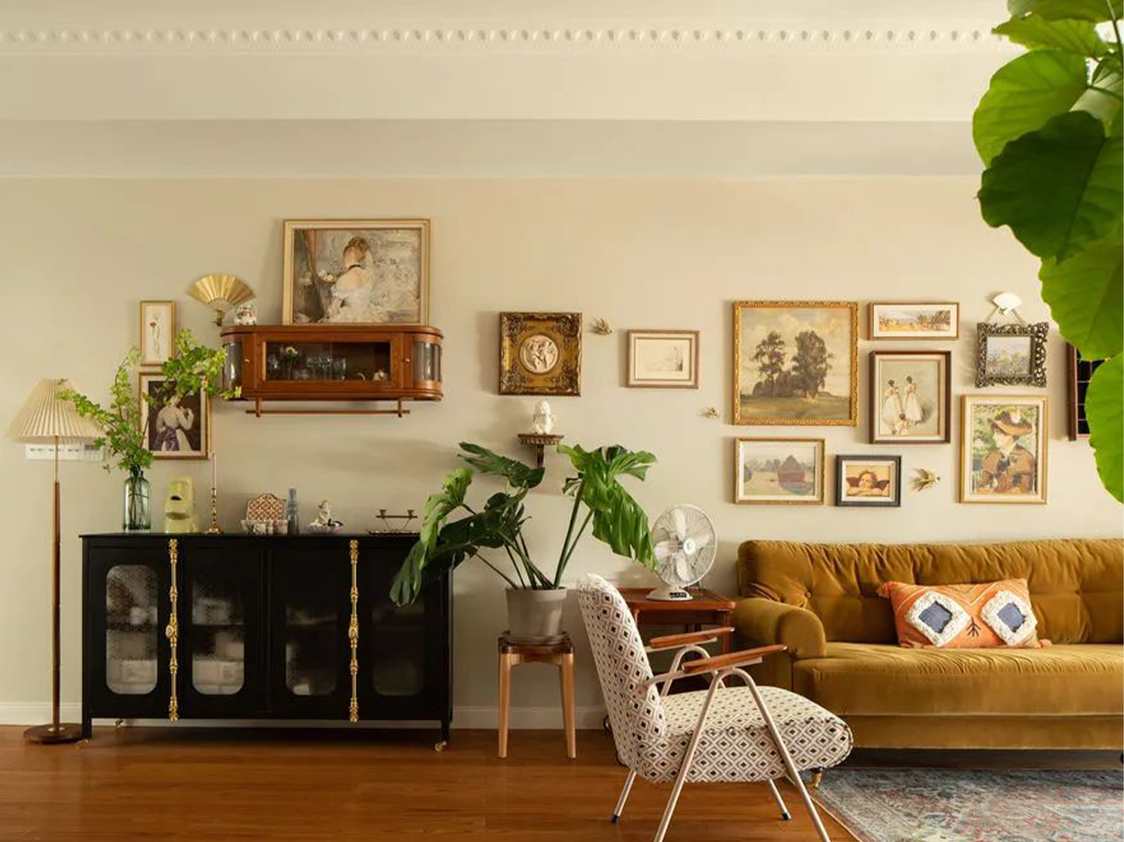 古象地板鋪裝案例之焦糖色的法式復(fù)古家