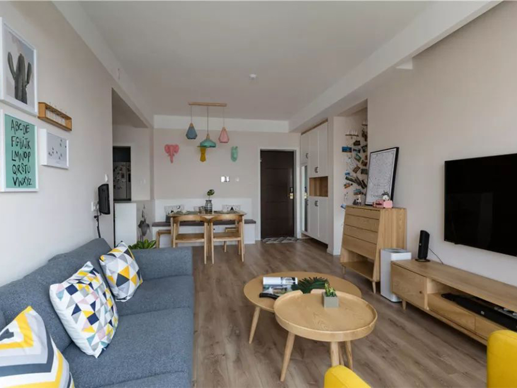 古象地板打造的72㎡溫馨小兩居