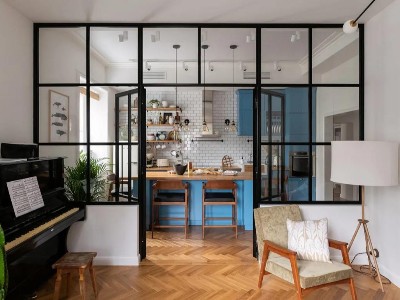 古象人字拼多層實(shí)木地板打造的復(fù)古小家