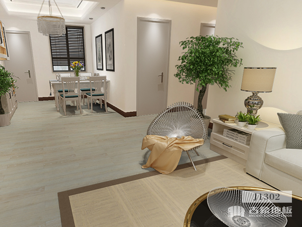 古象多層實(shí)木地板鋪裝效果圖