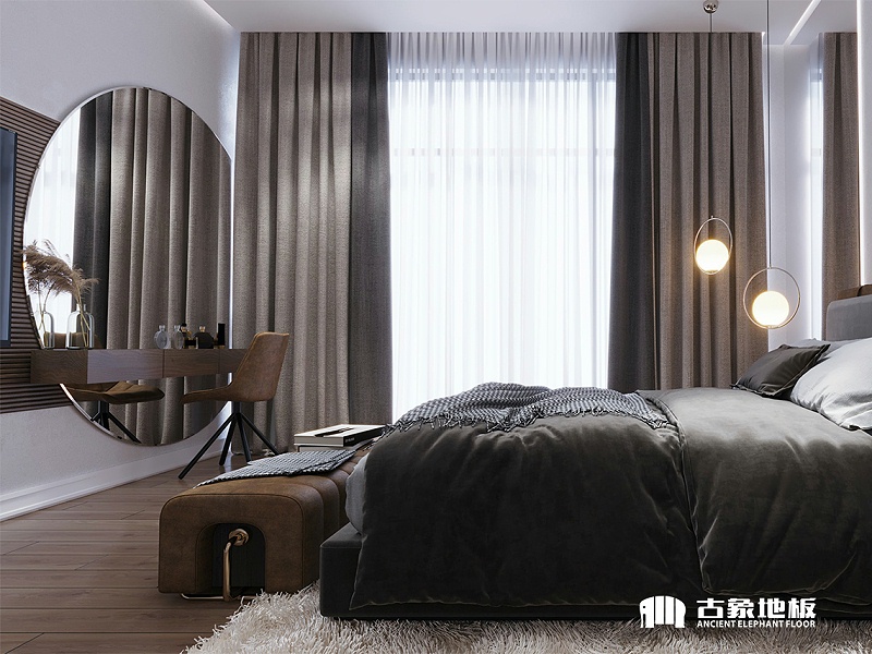 黑胡桃色木地板