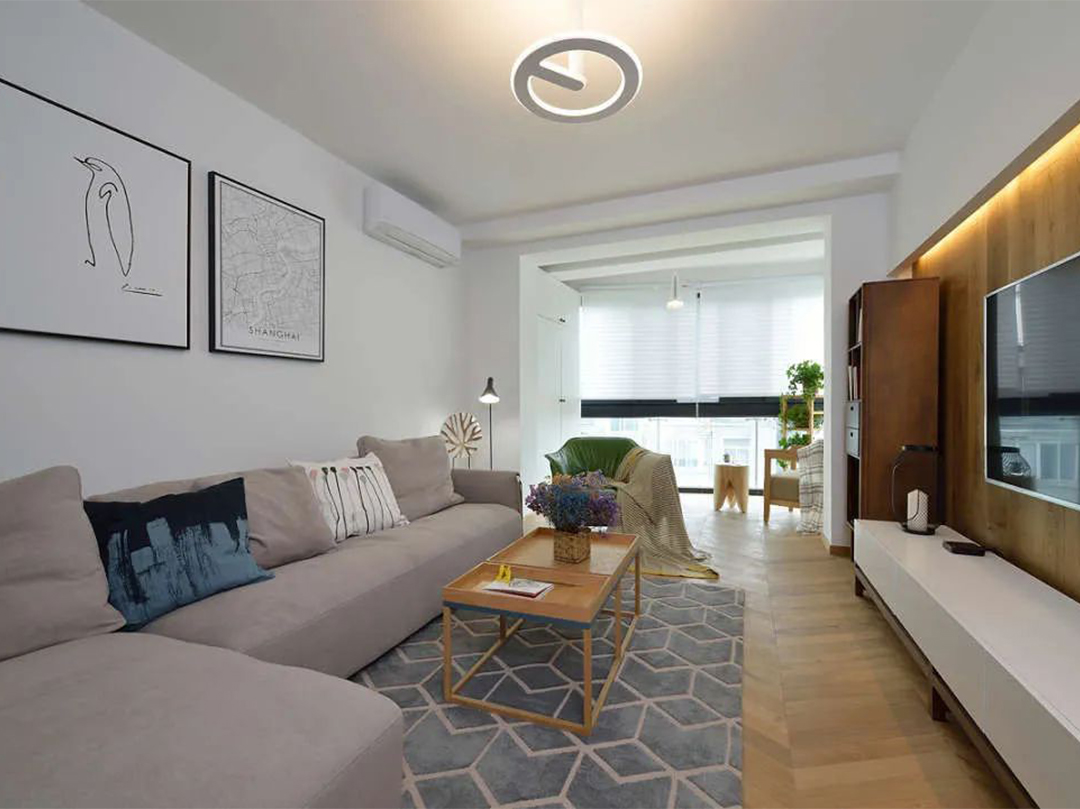 古象地板鋪裝案例之陽光搖曳的幸福家