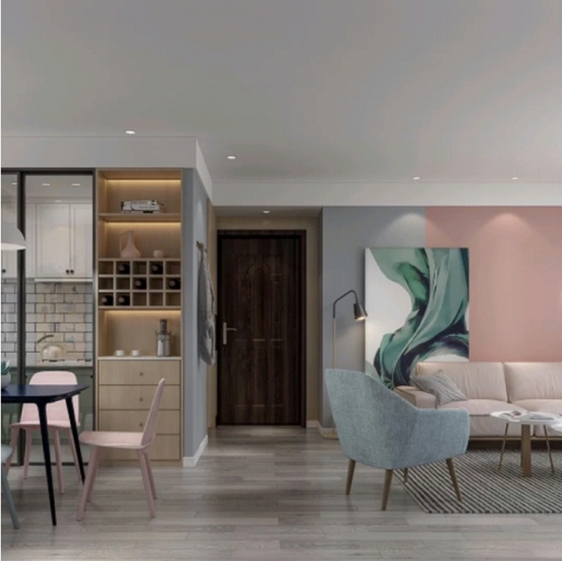 現(xiàn)代簡約風搭配木地板也很是好看